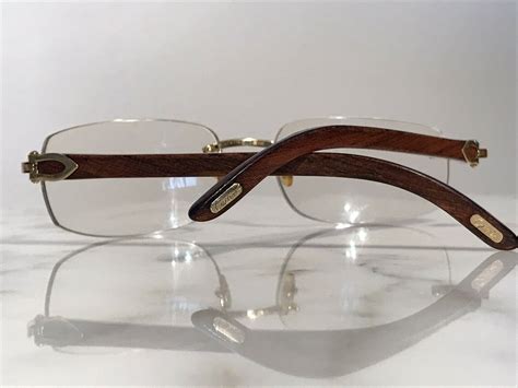 cartier glasses buffs wood